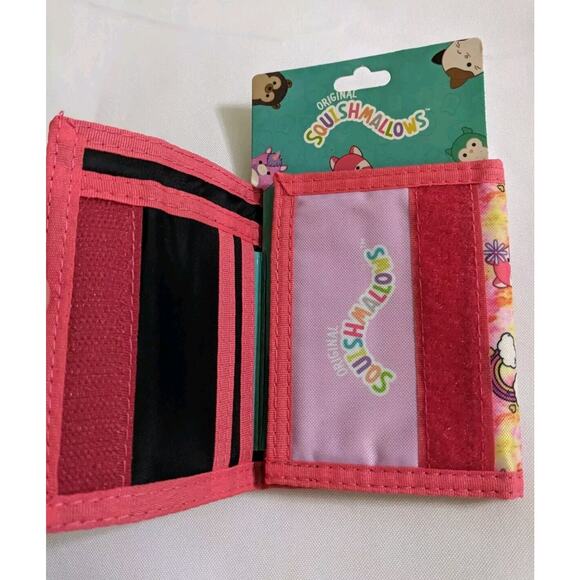 Squishmallows Fifi the Fox Tri Fold Wallet Nylon Velclosure New Kellytoys 4.5” - Picture 3 of 7